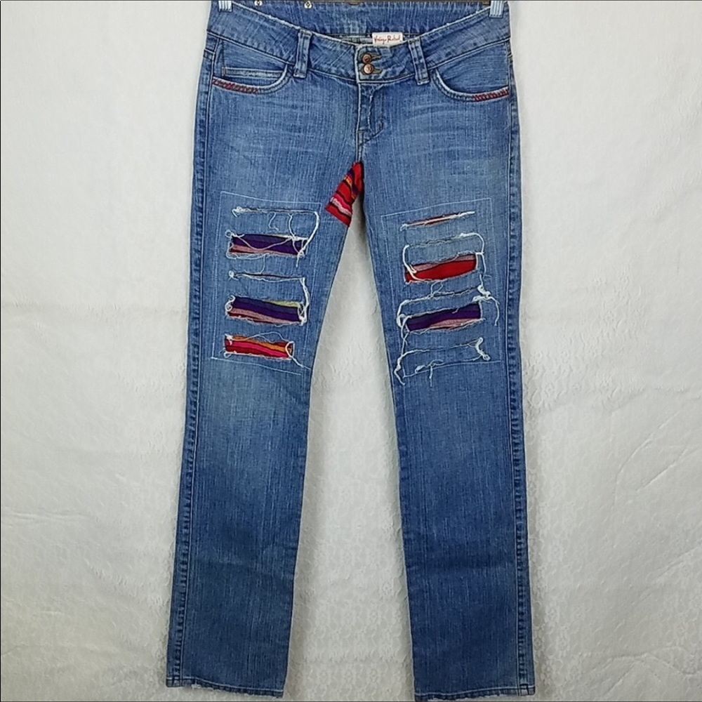 Adorable Vintage Rebel patchwork jean. SZ 27.